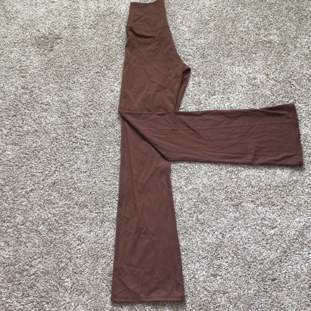 Brown flare leggings size xxs
